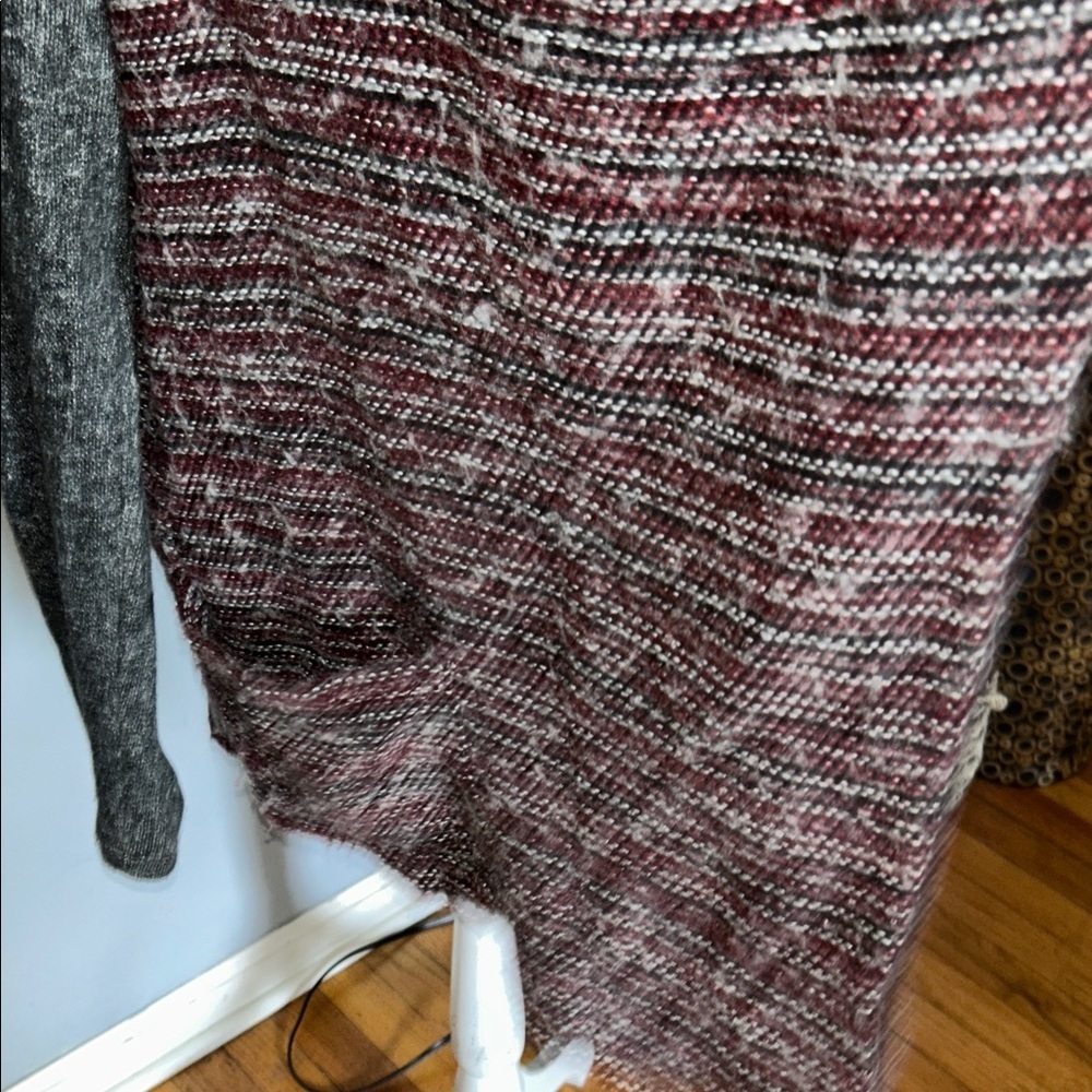 Lucky Brand Red and Gray Striped Cardigan - Picture 6 of 7